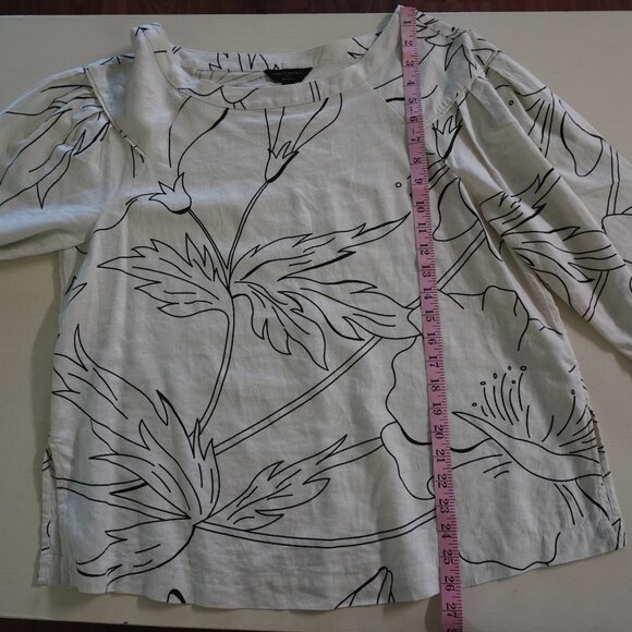 Banana Republic Linen Blend 3/4 Sleeve Blouse - Picture 8 of 9